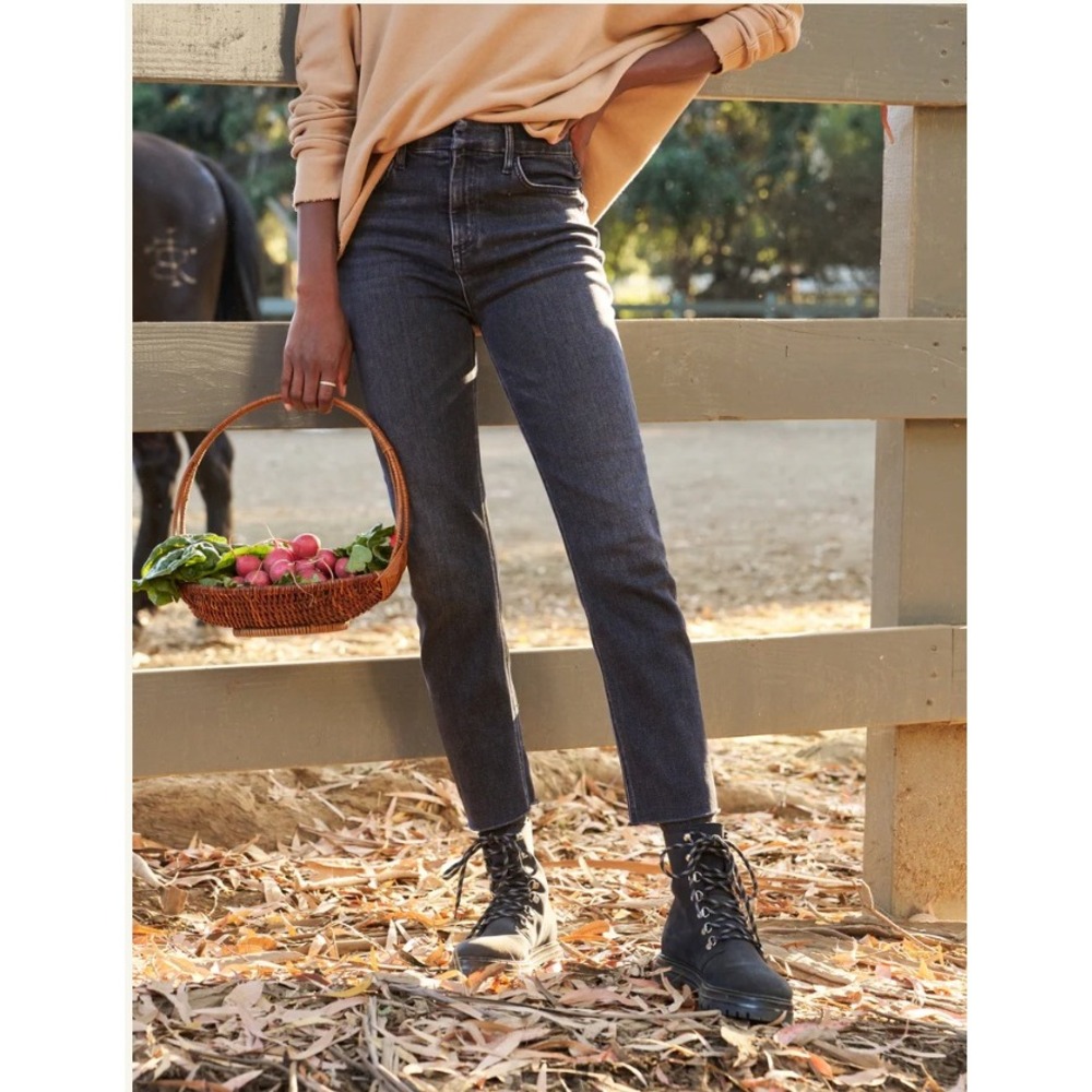 Frank & Eileen |‎ Derry Italian Dream Denim Raw Hem Jeans Faded Black Size 30